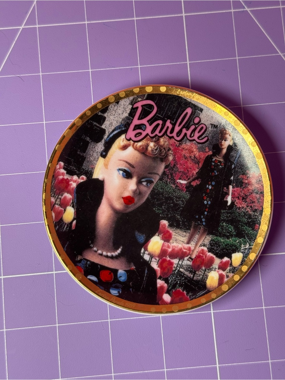 Charming 1993 Enesco "Easter Parade" Barbie mini collector plate